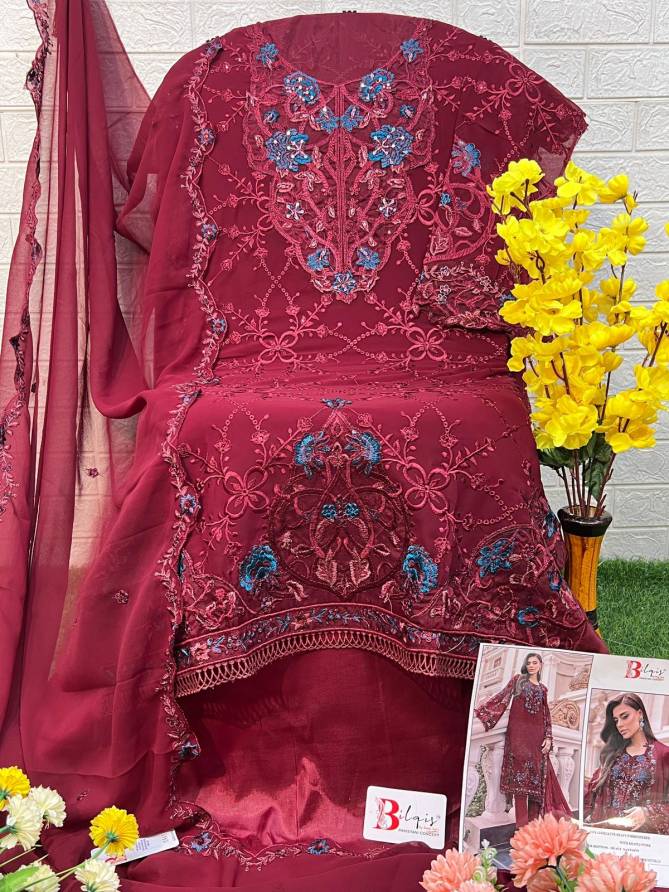 B 49 A To D By Bilqis Embroidery Georgette Pakistani Suits Wholesale Shop In Surat
